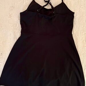 SO Black halter swim/beach dress with skort